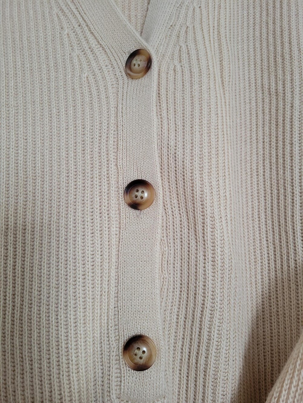 Mable Rib-Knit Front-Tie Maxi Sweater Dress Sz. M Beige - Picture 5 of 8